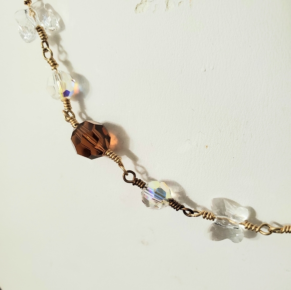 Handmade Swarovski crystal 14KGF necklace - Picture 2 of 3